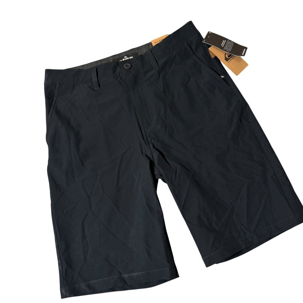 Quiksilver Amphibian Shorts Kids Size 28/16 Black Hybrid Walkshorts QSFHC06F-001